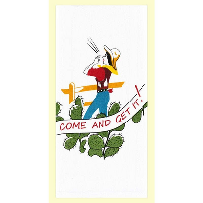 Come and Get It Ranch Retro Flour Sack Kitchen Towel