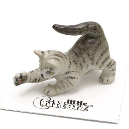 "Lily" Grey Tiger Kitten Porcelain Miniature