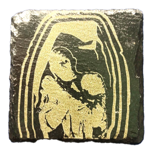 Mummy in Crypts Slate Coaster