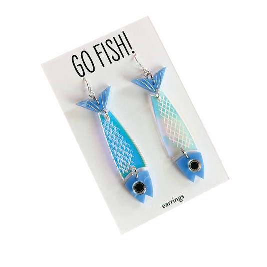 Fish Iridescent Dangle Earrings