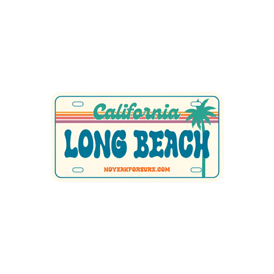 Long Beach License Plate Sticker