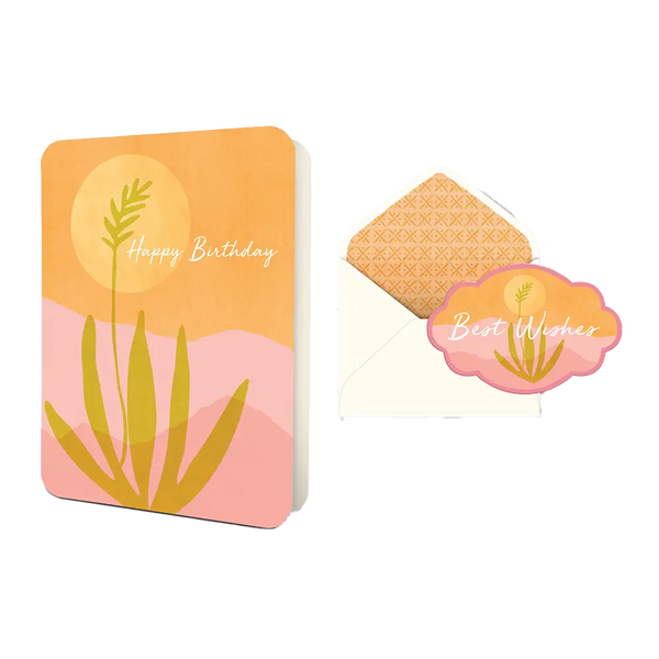 Golden Agave Birthday Deluxe Greeting Card