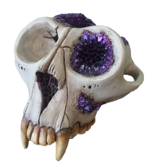 Crystal Monkey Skull
