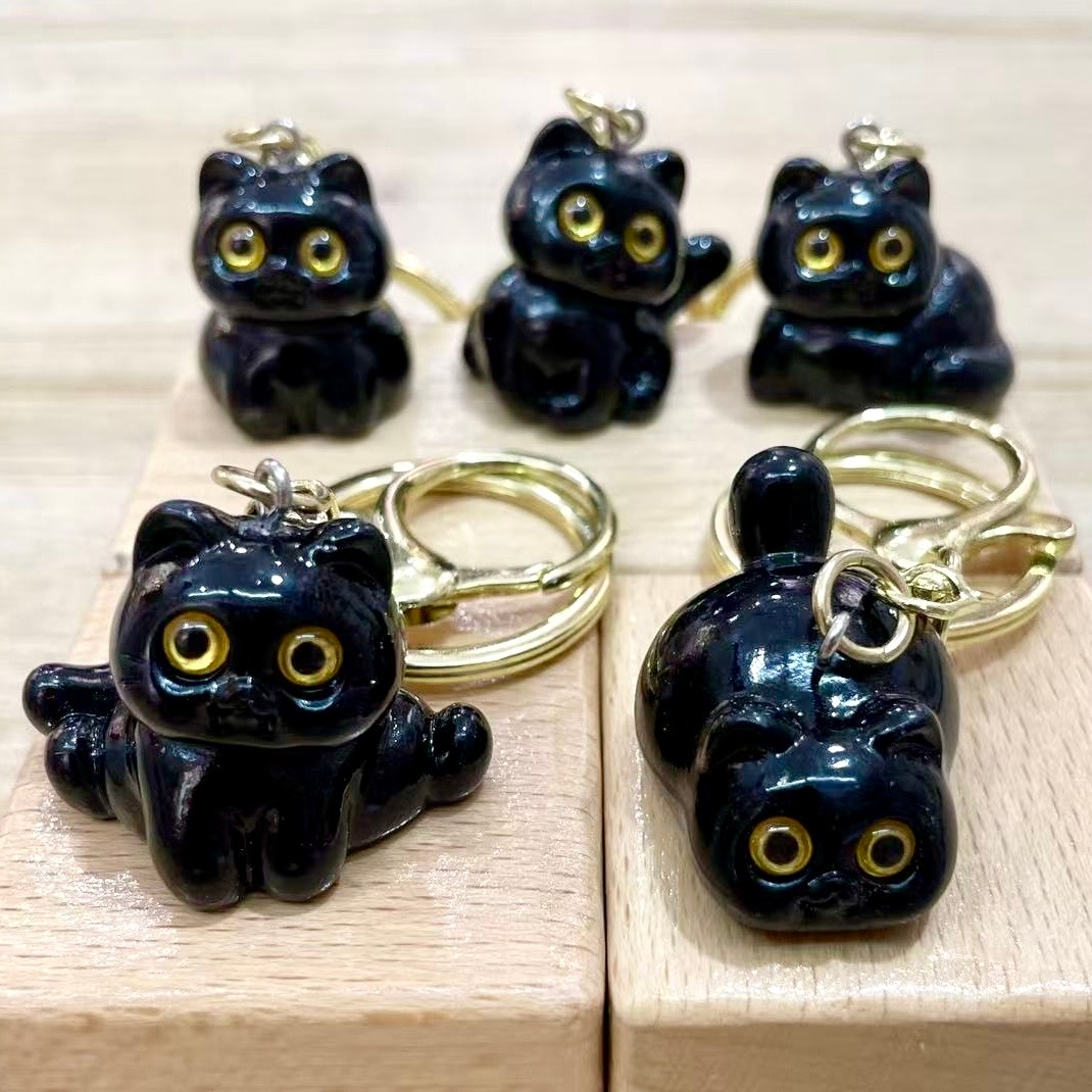 Black Cat Key Charm
