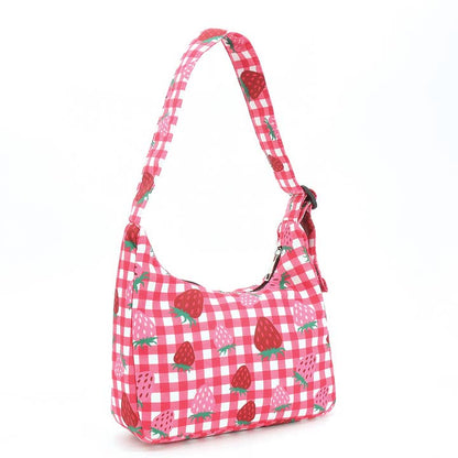 Strawberry Gingham Shoulder Bag