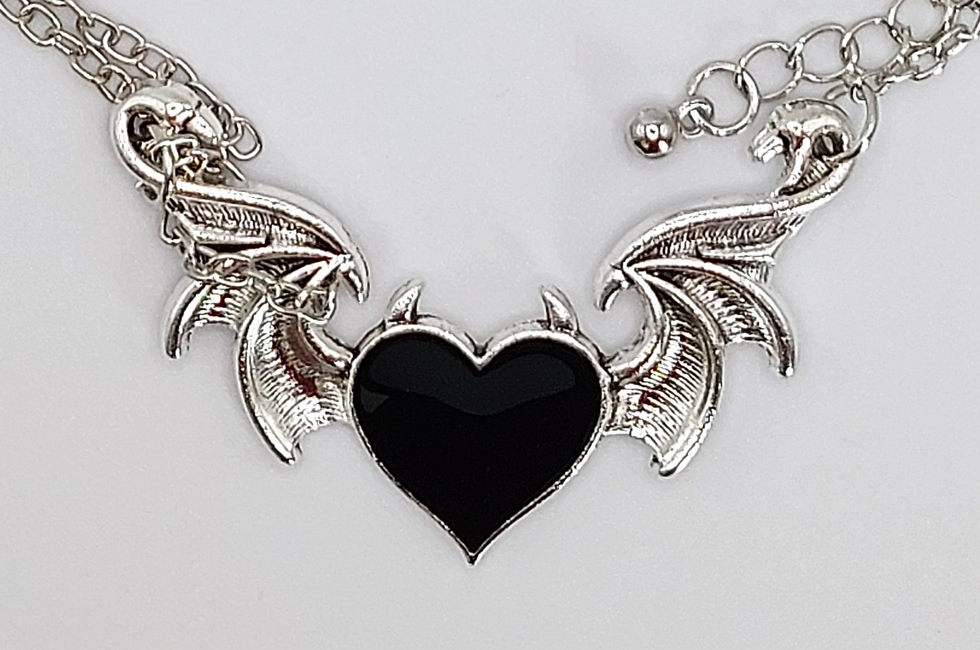 Demon Wing Heart Necklace