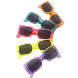Neon Clear Rectangle Sunglasses