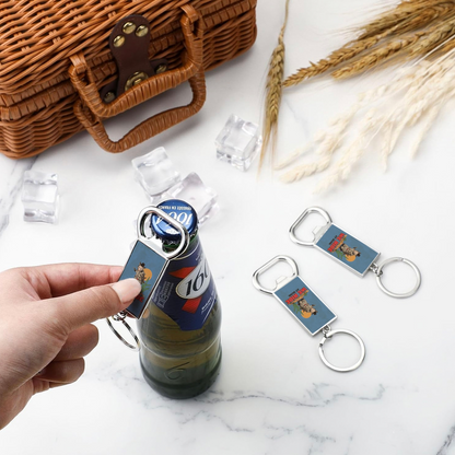 Opossum Cowboy Keychain Bottle Opener