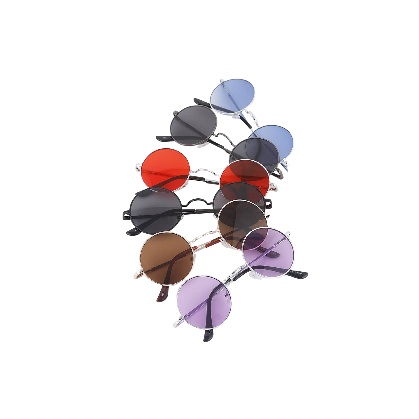 Bright Tinted Round Sunglasses