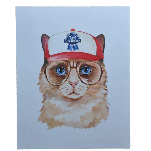 papst trucker hat Cat Print