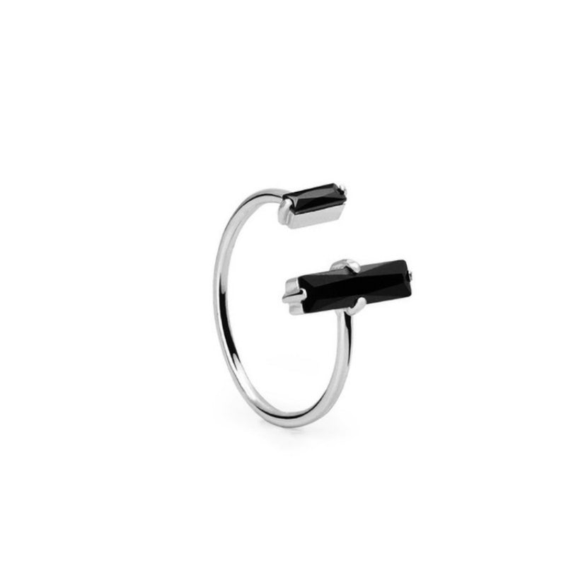 Double Black Baguette Ring