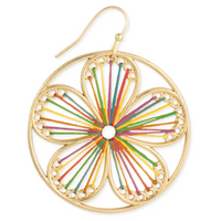 Thread Flower Earrings