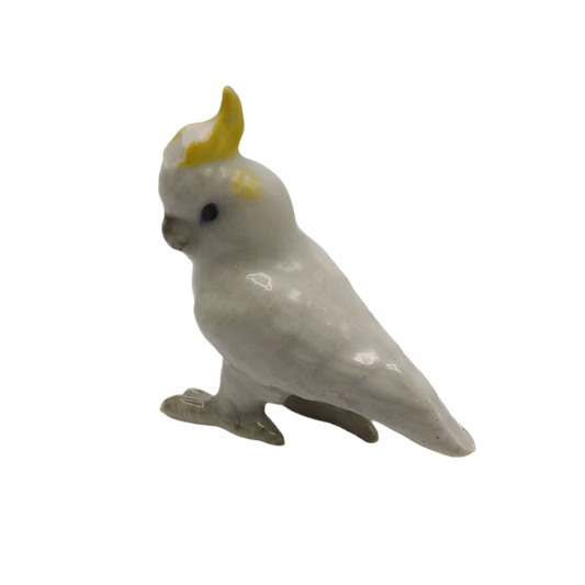 "Captain"  Sulfur-Crested Cockatoo Porcelain Miniature