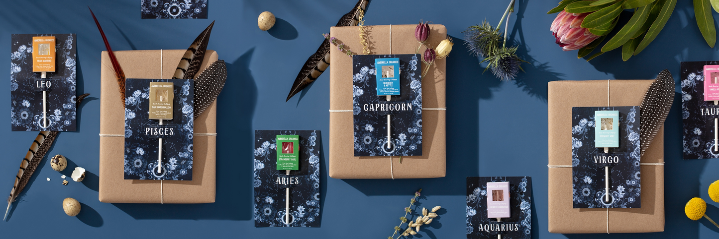 Astrology Cards with Seed-Bearing Lollipop