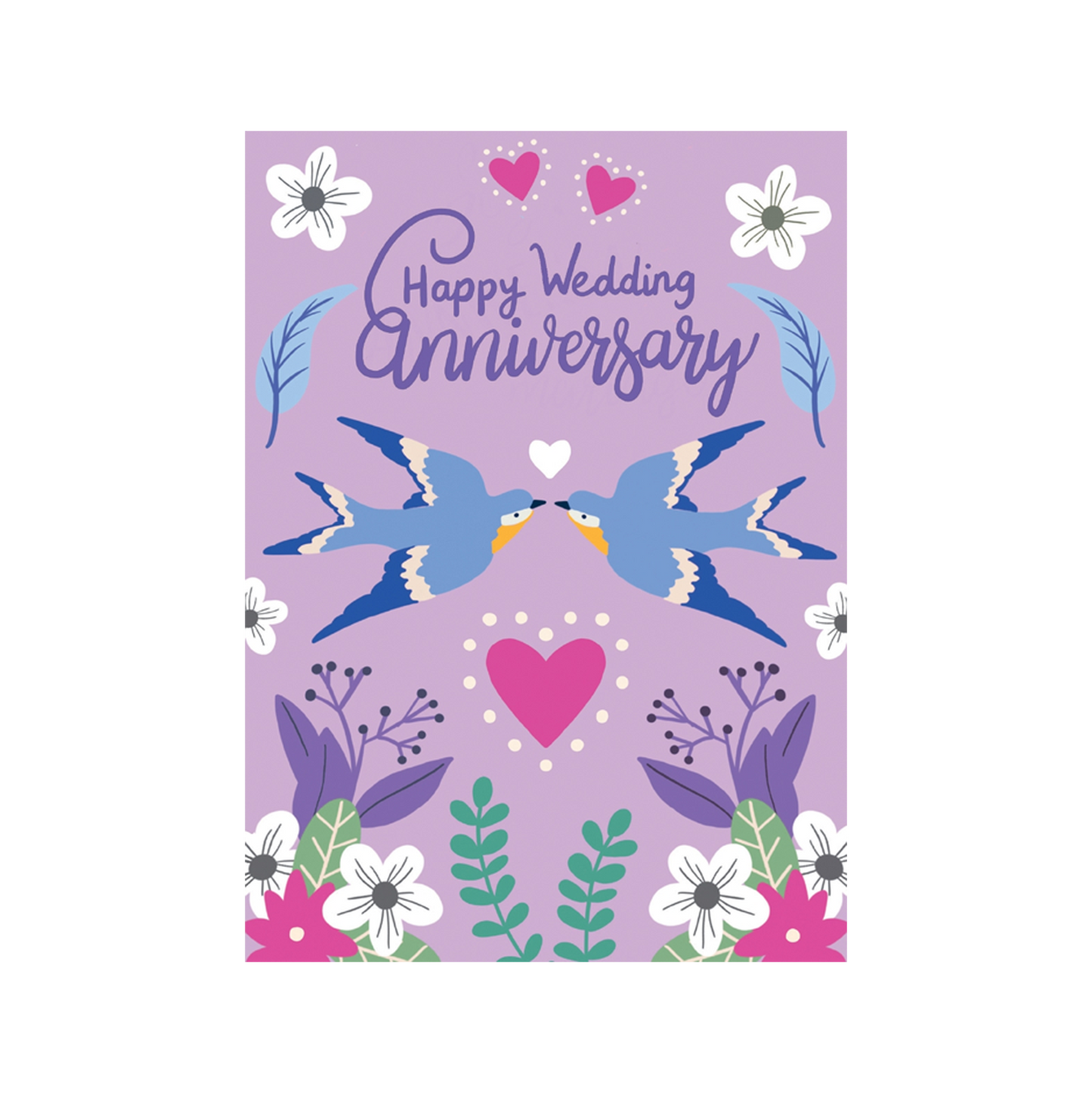 Bluebirds Anniversary Card