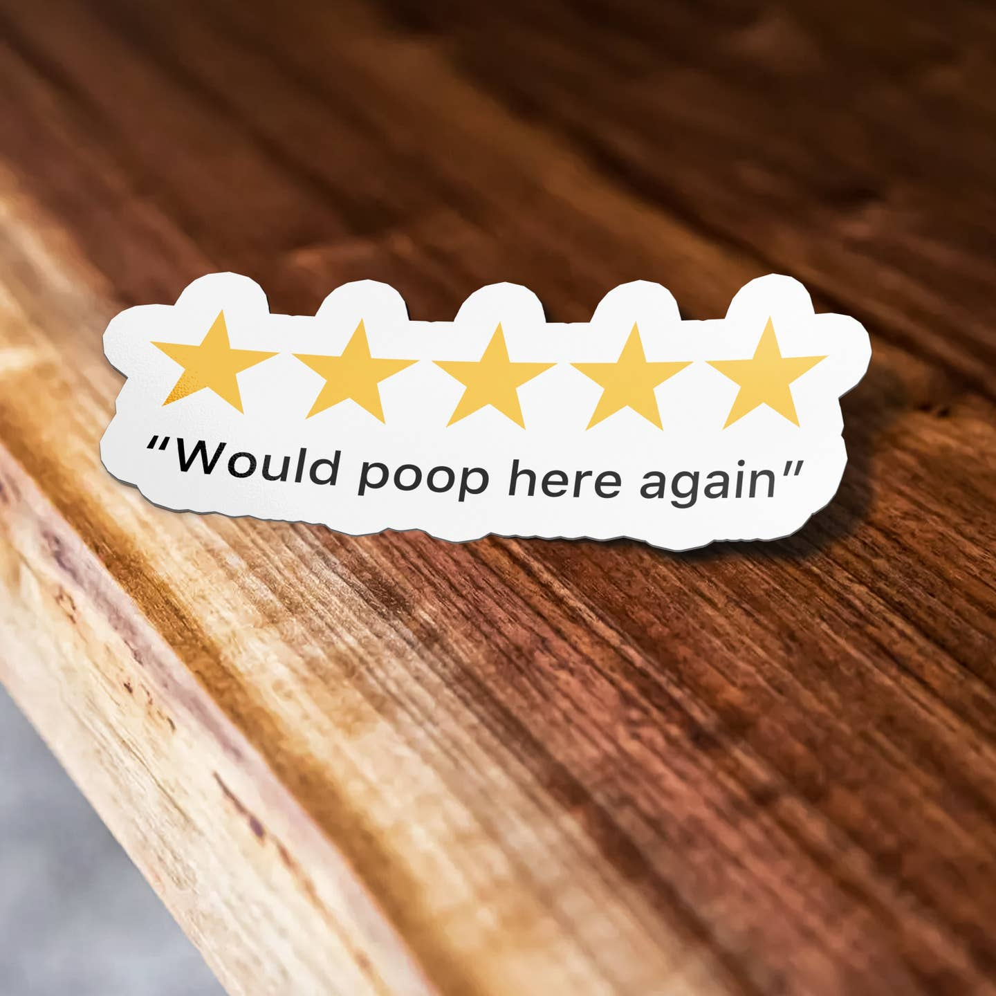5 Star Poop Vinyl Waterproof Sticker
