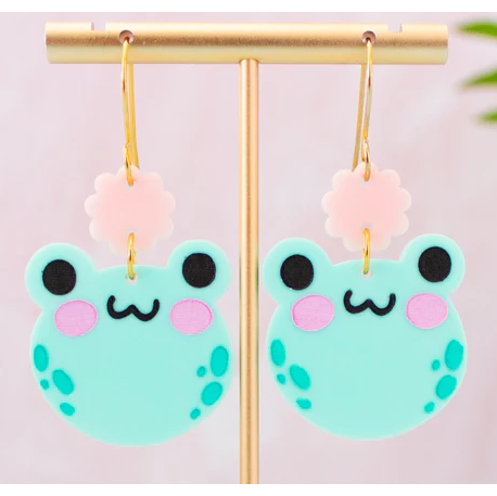 Froggy Acrylic Dangle Earrings