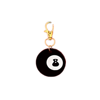 8 Ball Zipper Pull Keychain