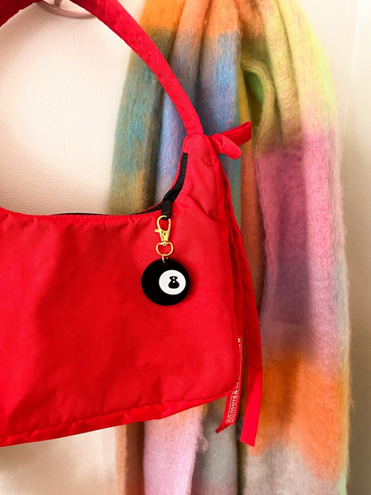 8 Ball Zipper Pull Keychain