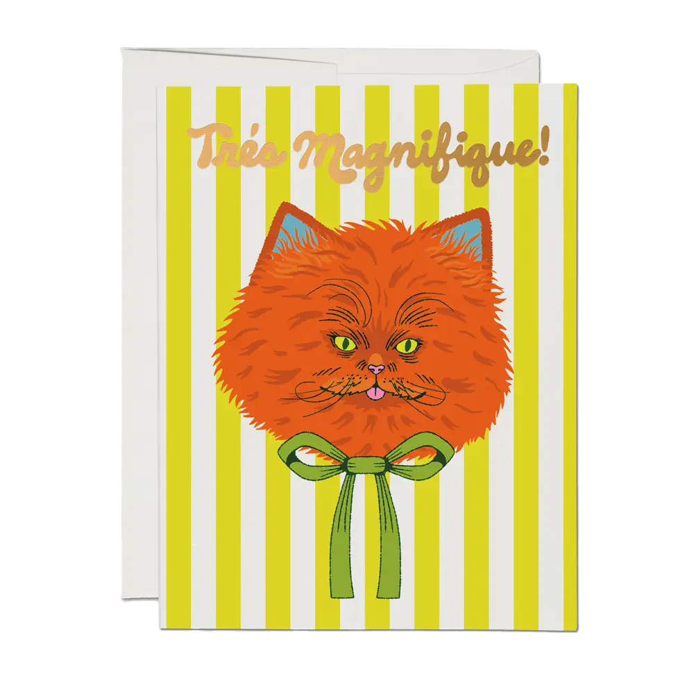 Tres Magnifique Cat Card