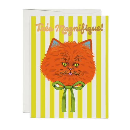 Tres Magnifique Cat Card