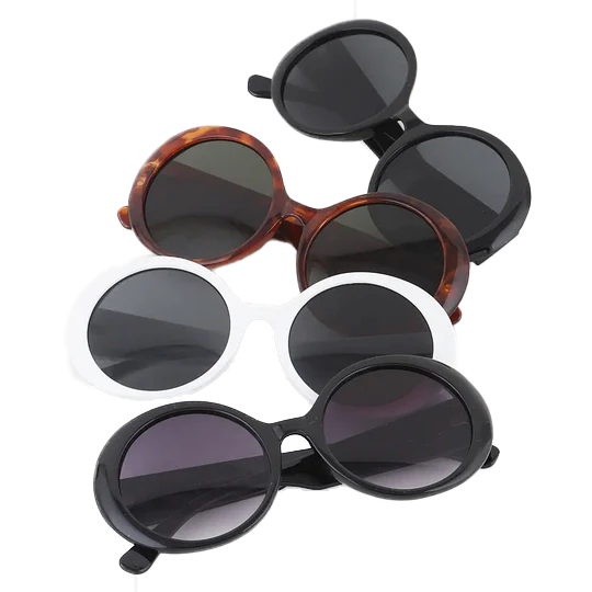 Large Opaque Round Sunglasses