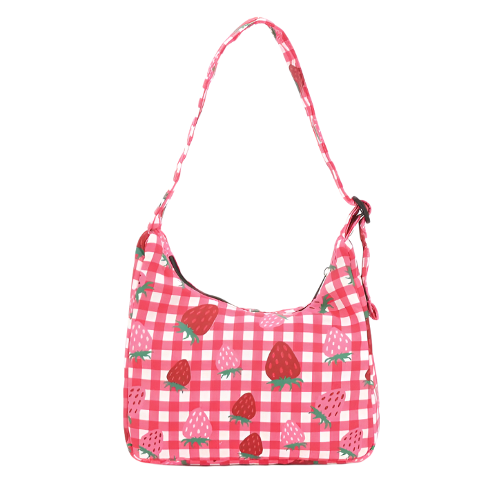 Strawberry Gingham Shoulder Bag