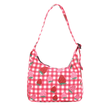 Strawberry Gingham Shoulder Bag