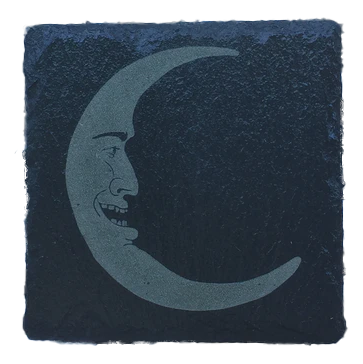 Smiling Moon Slate Coaster