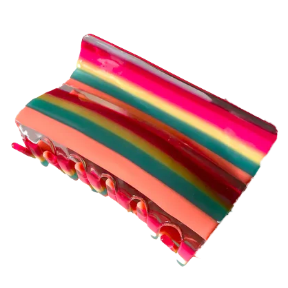 Rainbow Stripe Hair Clip
