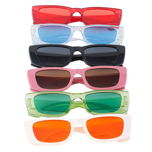 Bright Retro Bar Sunglasses