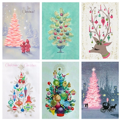 Vintage Holiday Tree Mini Matchbox $2