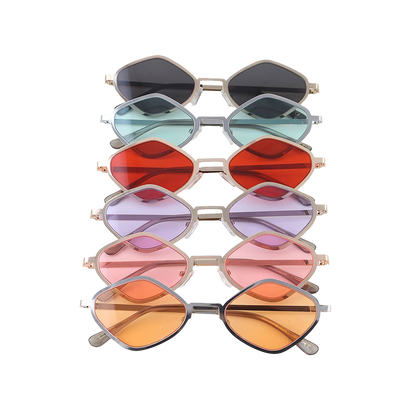 Bright Tinted Diamond Cut Sunglasses