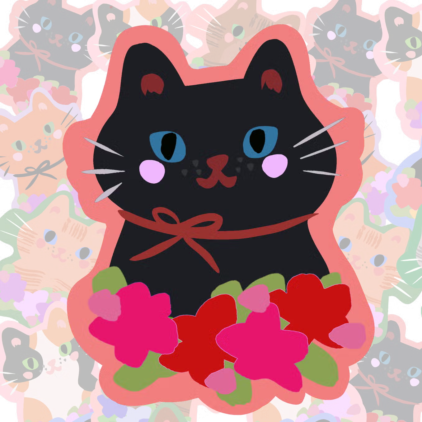 Garden Cat Sticker
