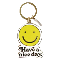 Have A Nice Day Smiley Face Keychain