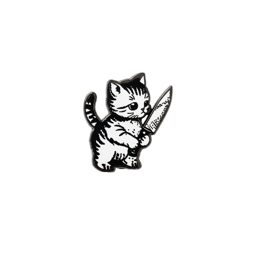 Evil Kitty Enamel Pin