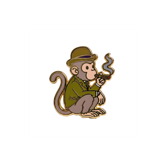 Fancy Monkey Enamel Pin