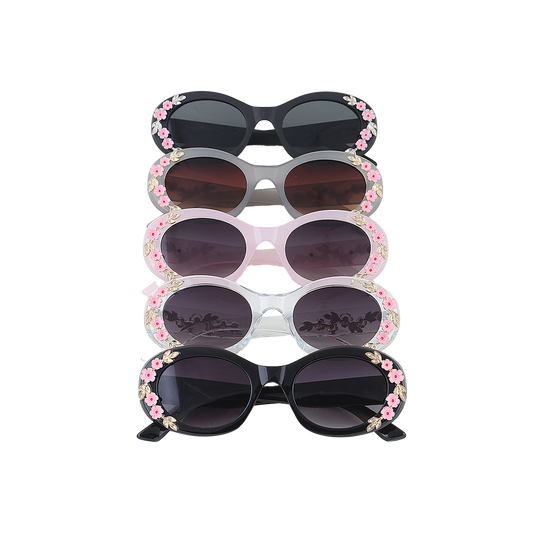 Flower Vine Round Sunglasses