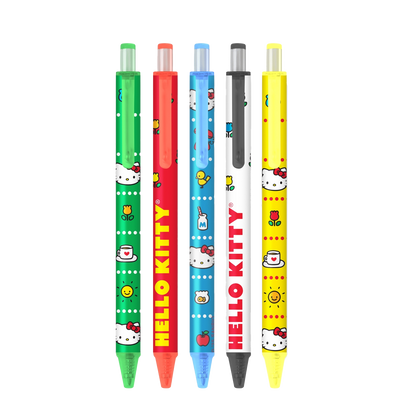 Retro Hello Kitty Soft-Touch Gel Pen Set