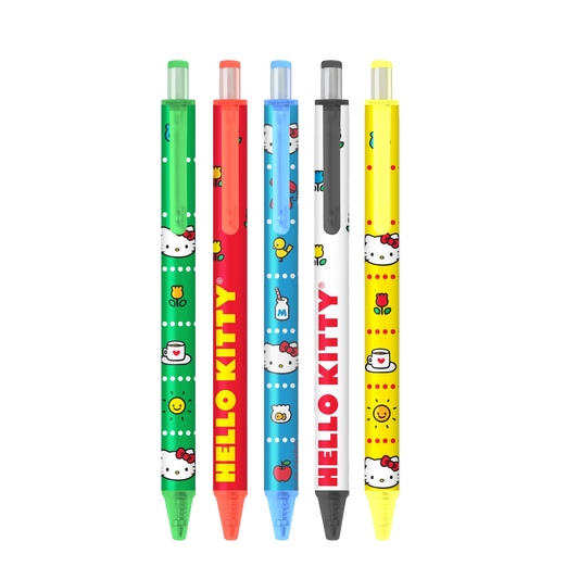 Retro Hello Kitty Soft-Touch Gel Pen Set