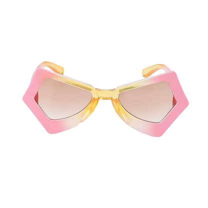 Multi Watercolor Sharp Sunglasses