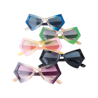 Multi Watercolor Sharp Sunglasses