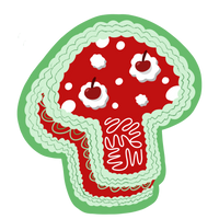 Mushroom Cake Sticker