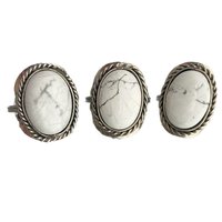 White Howlite Ring