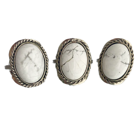 White Howlite Ring