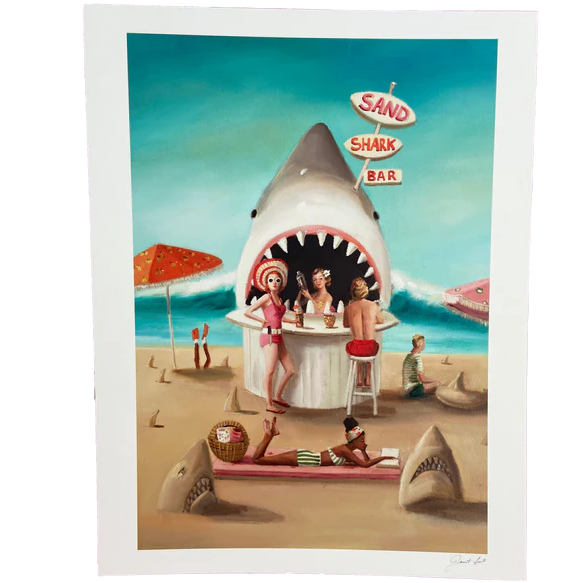 Sand Shark Bar Art Print
