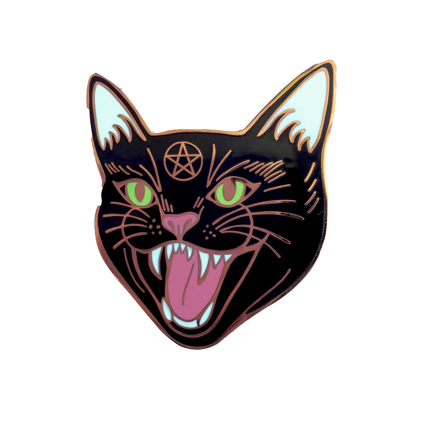 Hex Cat Enamel Pin