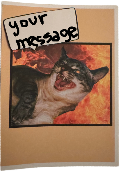 Feral Friend Greeting Card