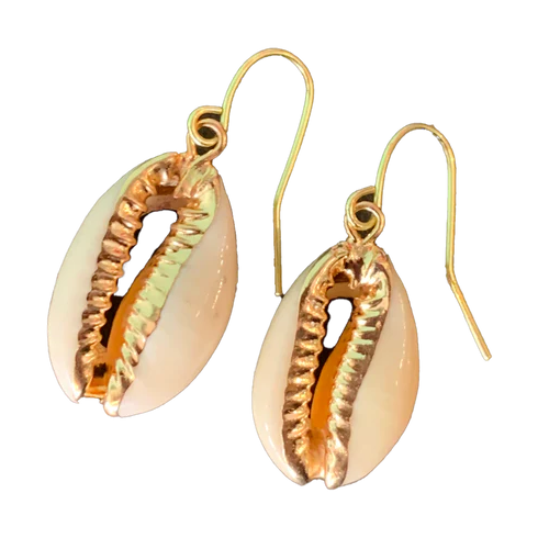 Cowrie Puka Shell Earrings