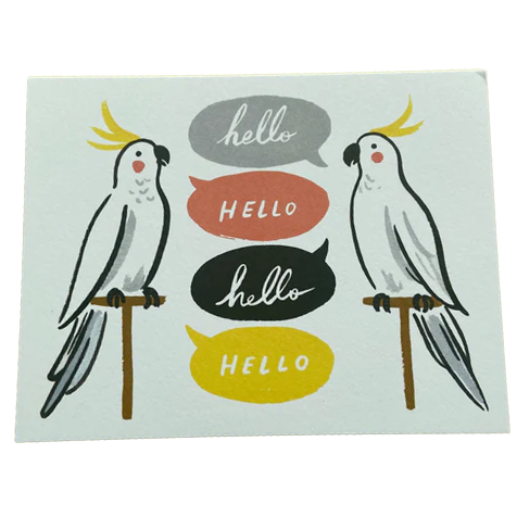 Cockatiels Greeting Card